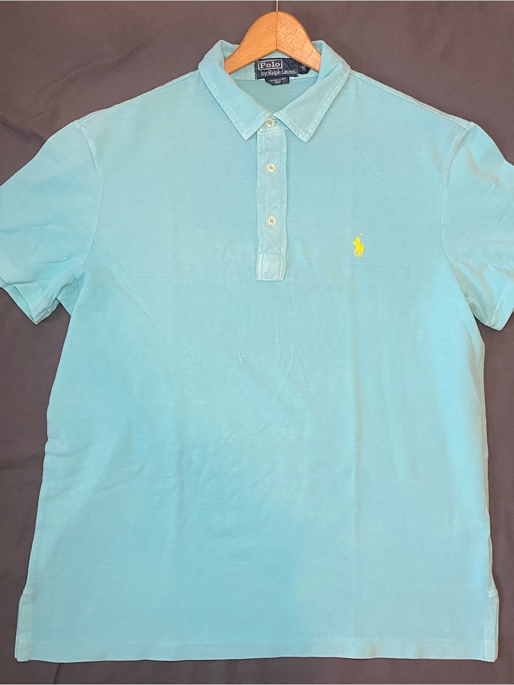 Polo Ralph Lauren Polo Shirt Men’s Large Blue Featherweight Mesh Pony Logo